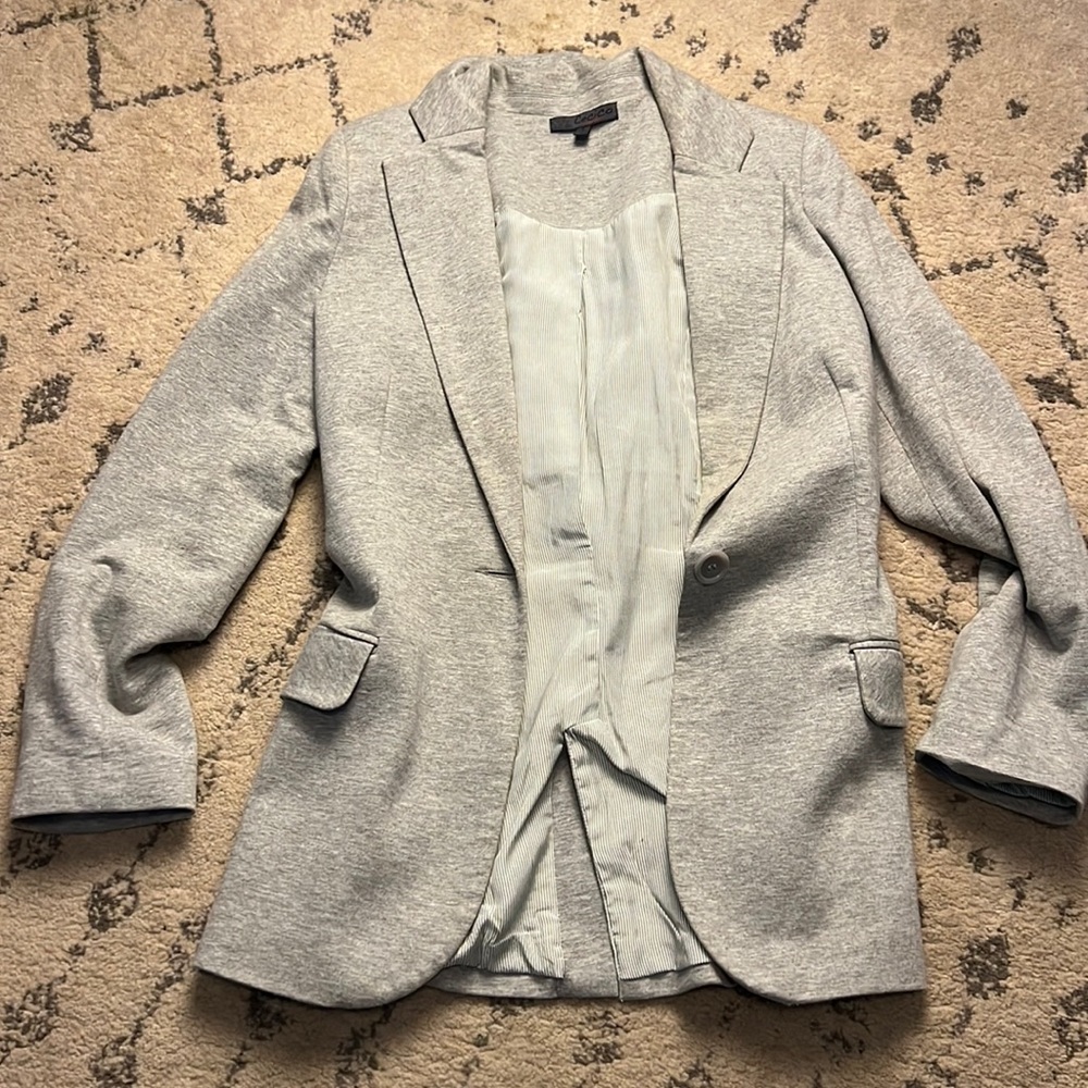 Heather grey blazer jacket